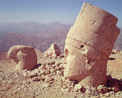 View of a Colossal Head and an Eagle from the West Terrace by Greek